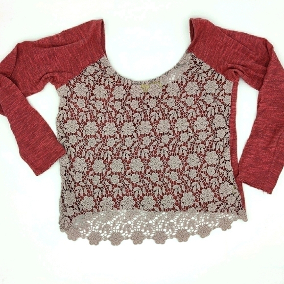 Free People M lace cropped top - Picture 1 of 7